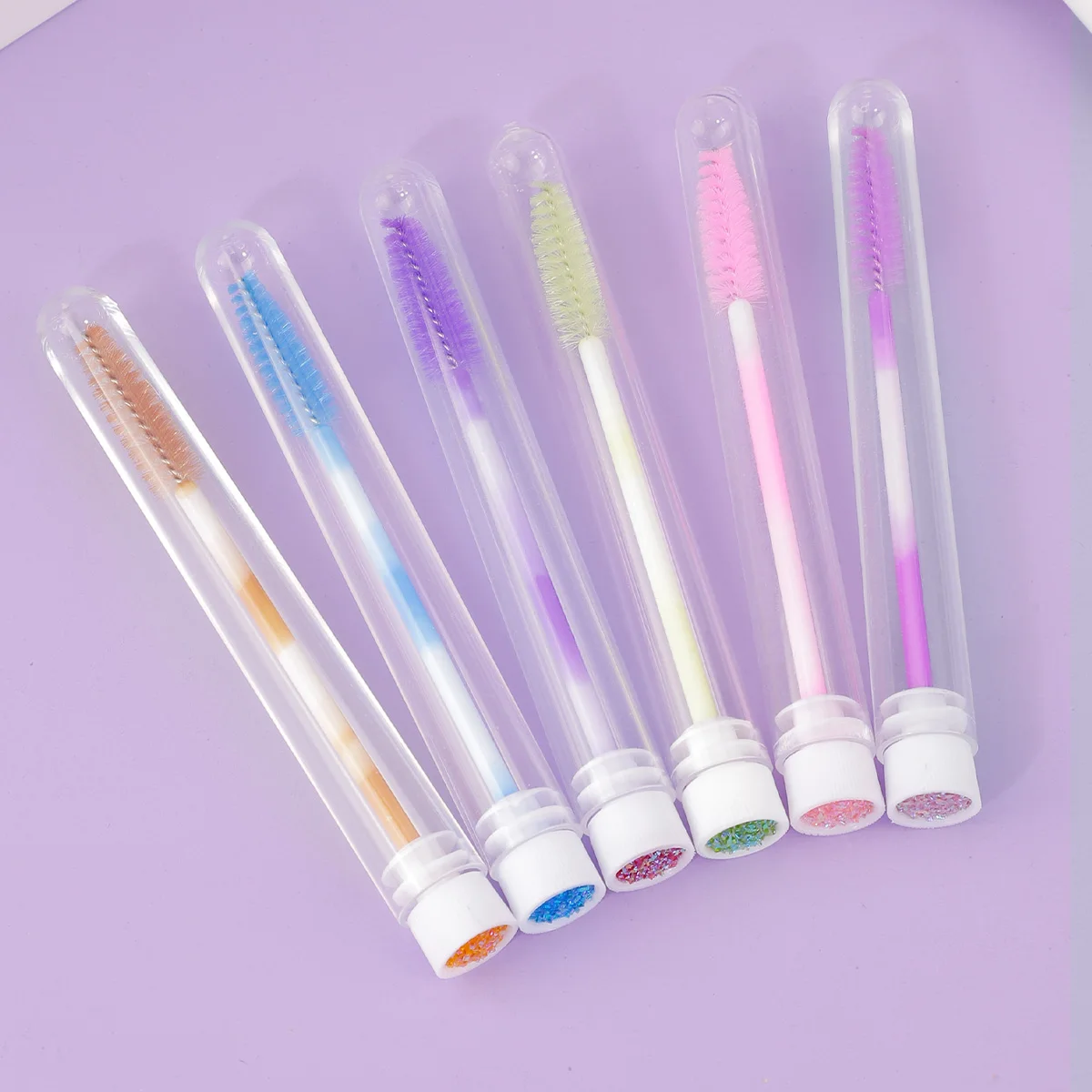 1 Uds. Varitas de cristal para pestañas, cepillos, suministros para barras de pestañas, brocha de maquillaje, aplicador de rímel portátil, varillas para cejas, exfoliante de pestañas