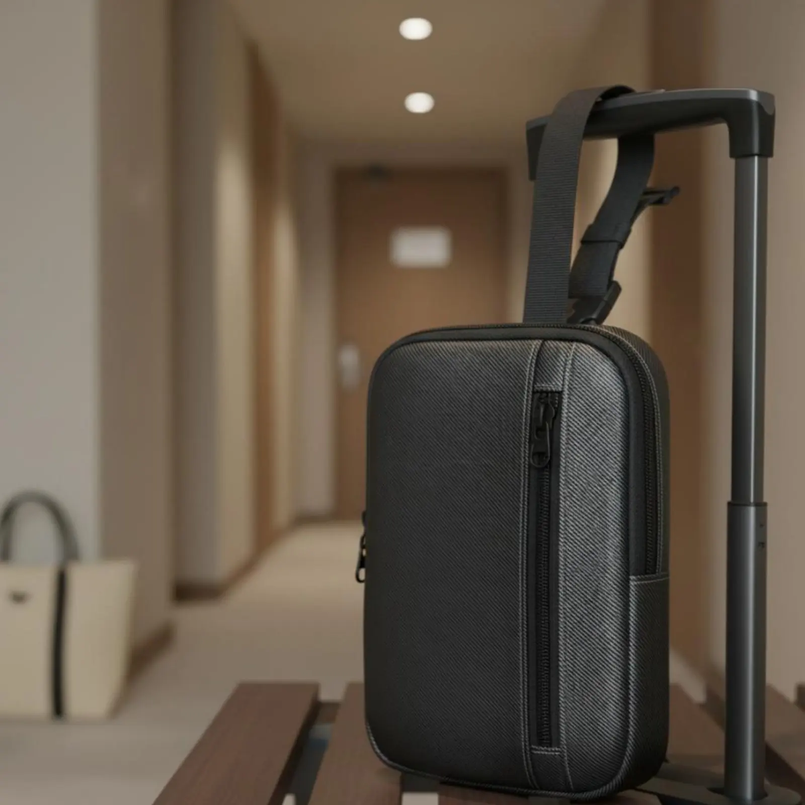 

Neck Lamp Case Portable Power Bank Carry Bag Headphone Storage Bag Compact Travel Headphone Pouch Nylon for Outdoor