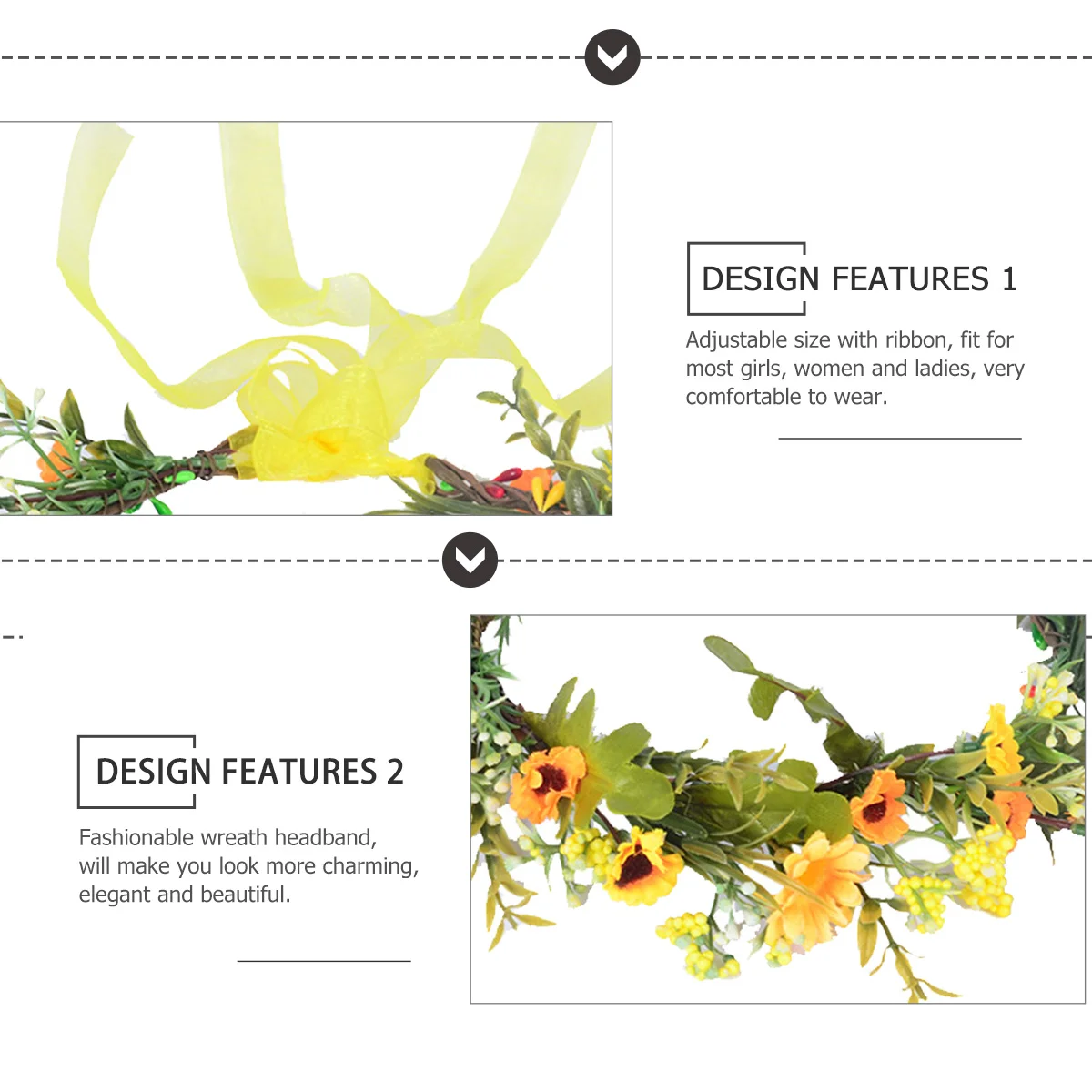 عصابة رأس لحفلات الزفاف بلون واقعي وإكسسوارات شعر على شكل إكليل الزفاف للتصوير الفوتوغرافي في مهرجان الحفلات