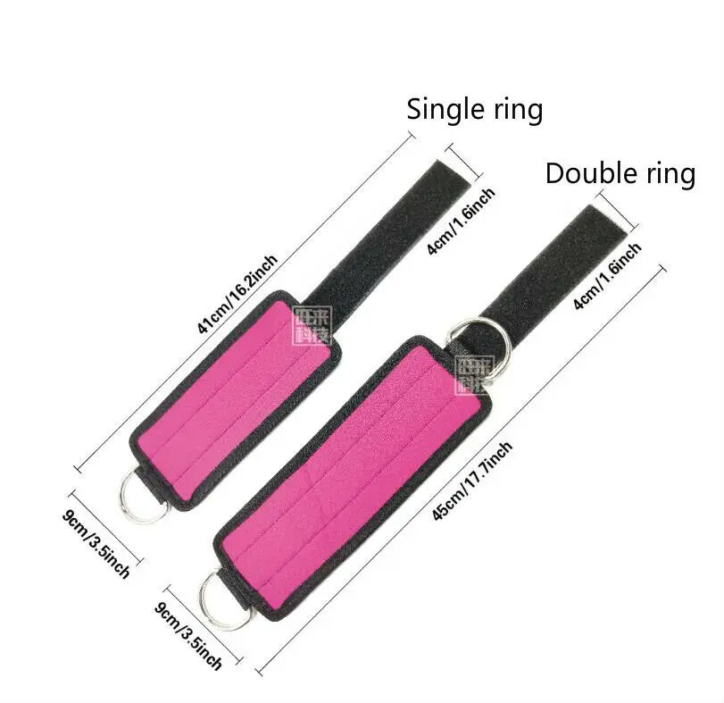 Gym Exercise Ankle Straps Weight Lifting Fitness D Ring Cable Attachment Strap