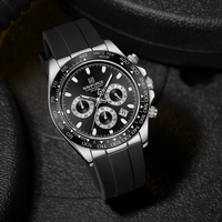 NAVIFORCE Creative Multifunction Male Wristwatch Date Display Soft Silicone Strap Watches for Men Waterproof Sports Chronograph