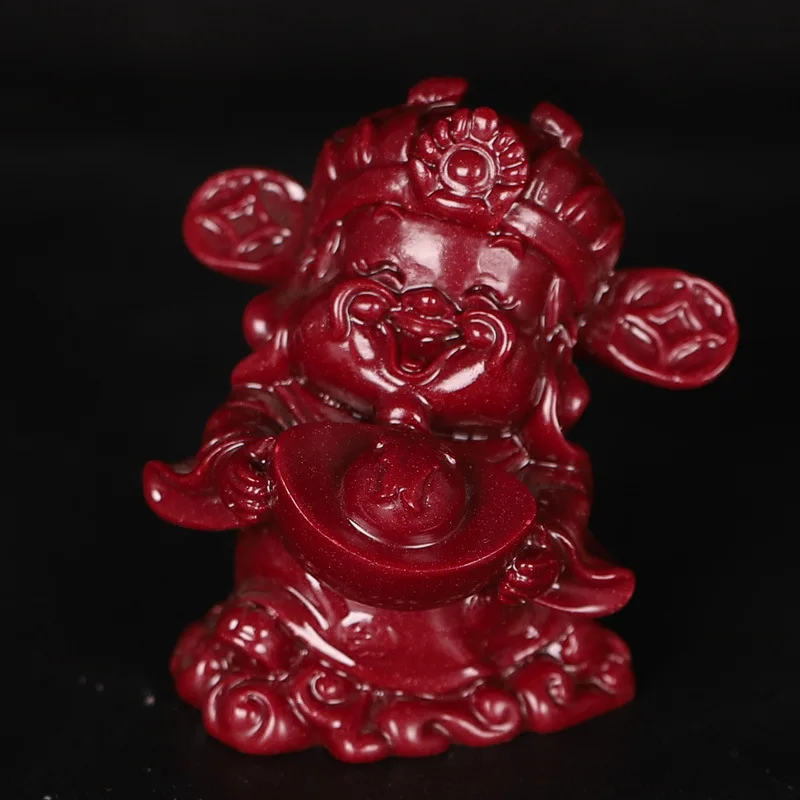 Cinnabar Of Decoration Of Fortune Home Enrichment Wangzhai God Of Wealth Desktop Small Ornaments Town Hous