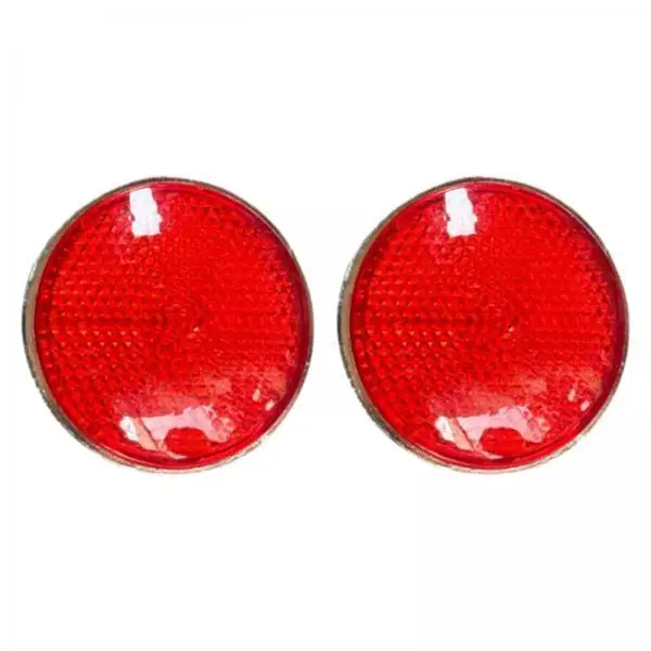 Reflective Warning Reflectors Red 5.7 Cm Plastic Round Mirrors Direct Repair Parts for Motorcycle Bicycle E Bike