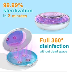 New LED Ultraviolet Disinfection Braces Box High-End Portable UVC Sterilization Retainer Denture Storage