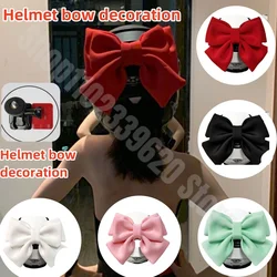 Bow Helmet Decoration, Colorful Bow Electric Vehicle Tail and Front Decoration Skiing, Roller Skating Cycling Helmet Accessories