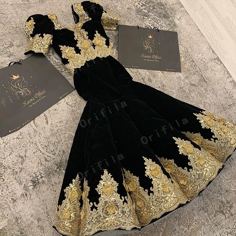 Vestidos De Novia kosowo albański kaftan suknie wieczorowe aplikacja szata De Soirée De Mariage syrenka suknie na bal maturalny dla kobiet