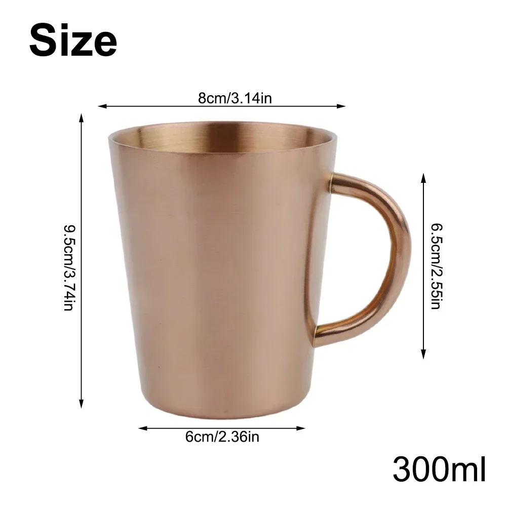 Simple 300ml Stainless Steel Double Layer Mugs Coffee Cup Creative Water Cup Heat Insulation Beer Cup Stainless Cup Drinkware