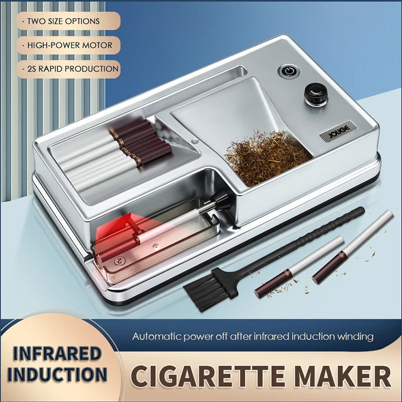 

New 6.5/8mm Slim Automatic Cigarette Rolling Machine Electric Infrared Sensor Tobacco Injector Maker DIY Smoking Accessories