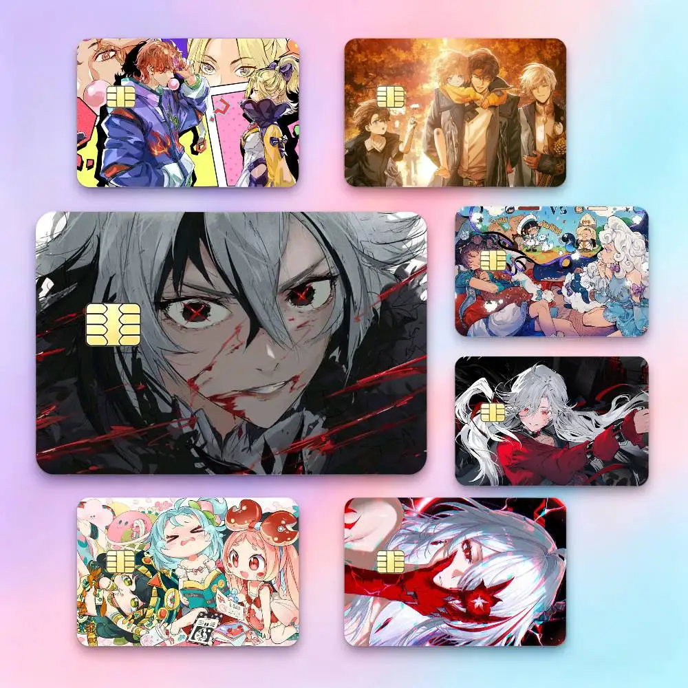 Anime-Style Mobile Game A-Ash E-Echoes  Credit Card HD Stickers Small Chip Waterproof Sticker Game Card Decal Gift