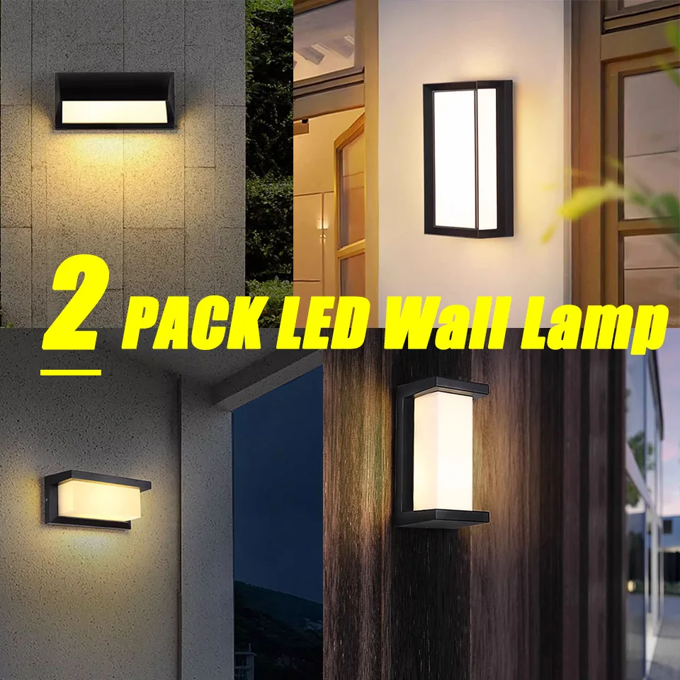 2 قطعة Led في الهواء الطلق الجدار ضوء مقاوم للماء IP66 AC85-265V Led الإضاءة في الهواء الطلق أضواء الشرفة شرفة مصابيح حديقة في الهواء الطلق الجدار مصباح