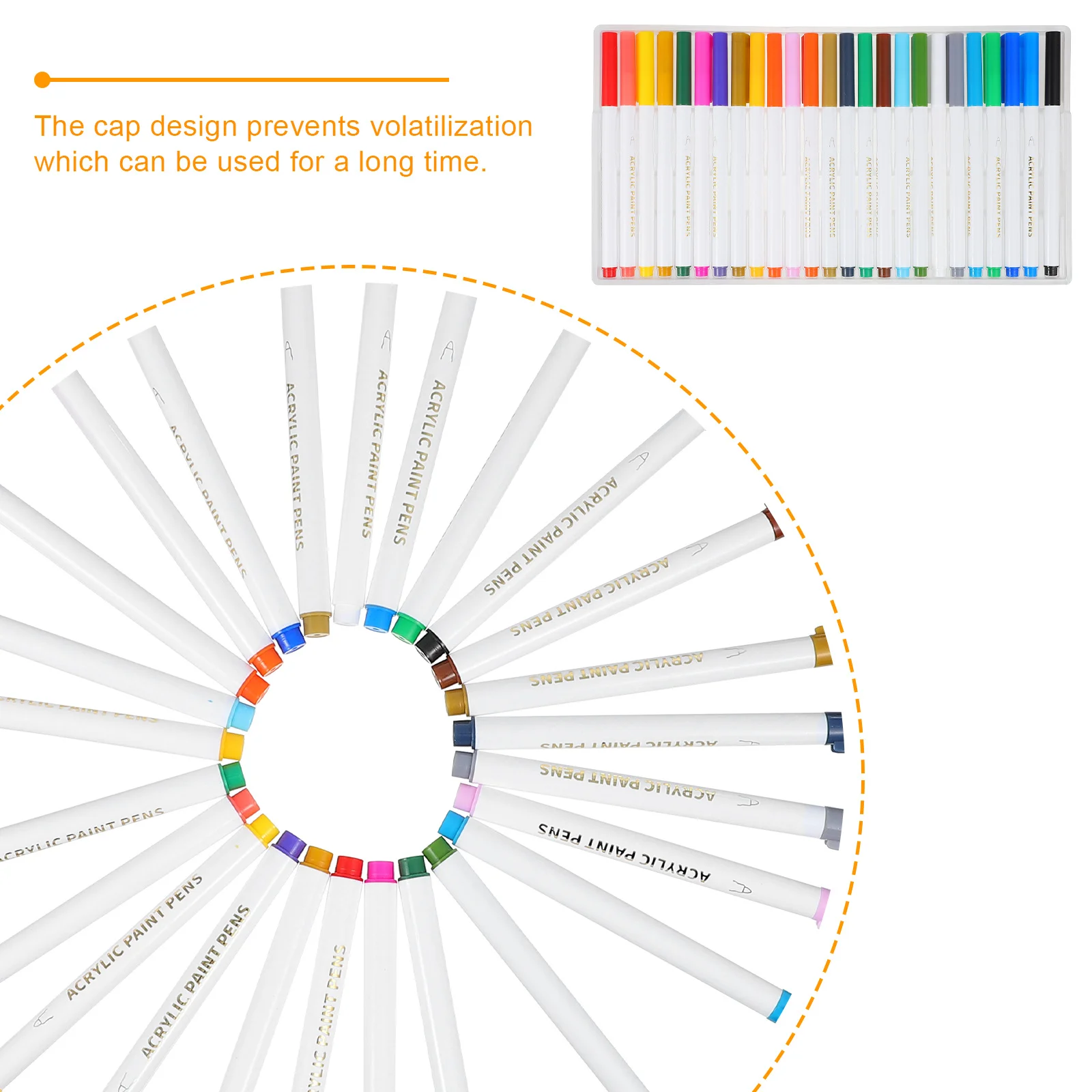 25 قطعة من أقلام الألوان الأكريليك، تصميم يدوم طويلاً يمنع التطاير لمخططي المجلات، قلم ألوان أكريليك العبث #1