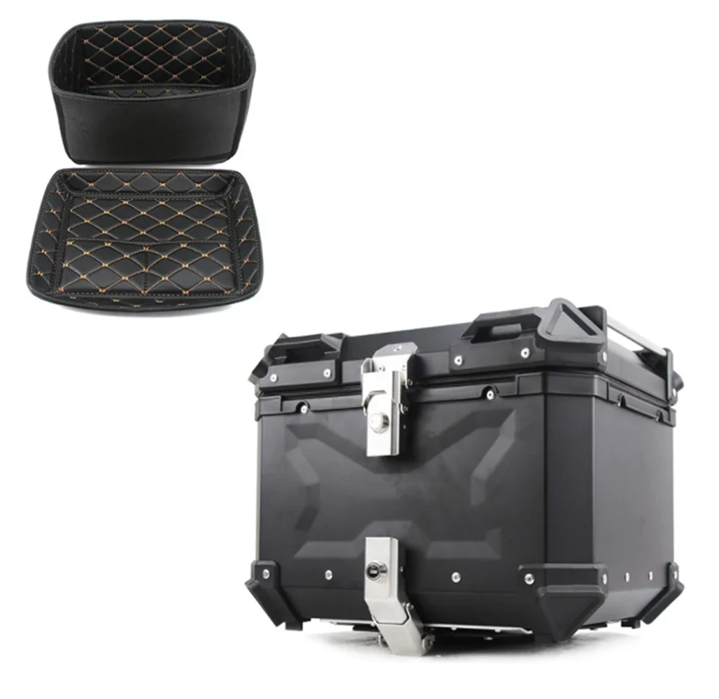 

45L 55L 65L 80L 100L Tailbox Aluminum Alloy X Type Trunk Motorcycle Quick-removal Storage Luggage Trunk Tail Box Thickening