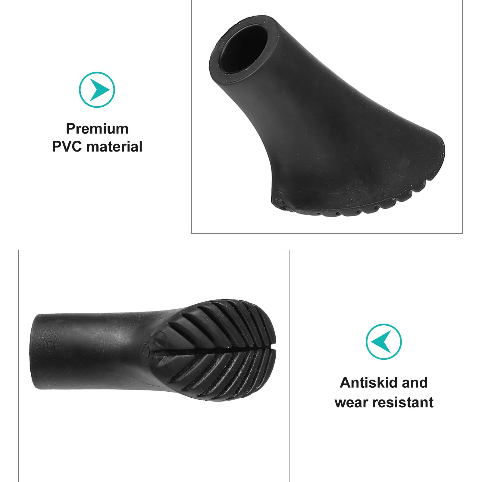 

16Pcs Premium Pvc Hiking Pole Tips Protective Gear For Trekking Poles Climbing Sticks Foot Protectors