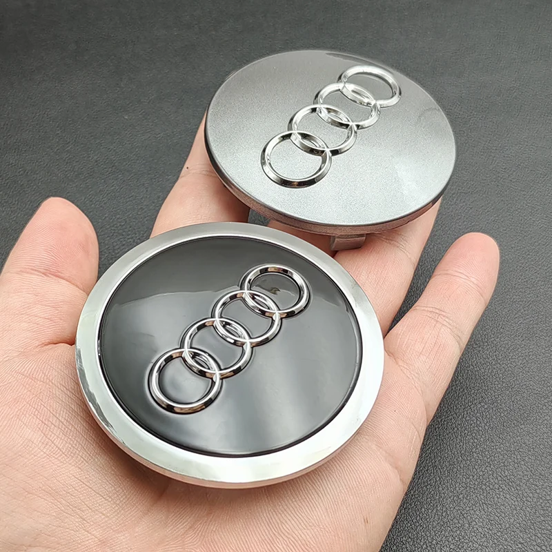 100pcs 60mm 68mm 69mm 61mm Audi Wheel Center Caps For Audi A1 A2 A3 A4 A5 A6 A7 A8 Q2 Q3 Q5 Q7 S3 S4 S5 S6 S7 TT RS Accessories