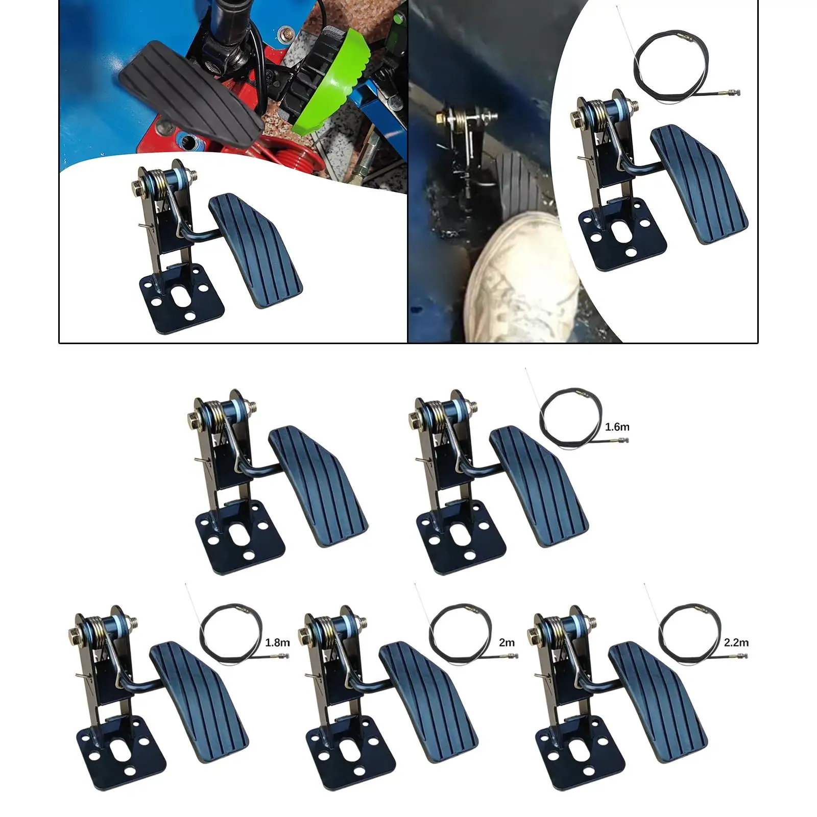 Foot Throttle Accelerator Pedal Metal Assembly for Tricycle Smooth Response Compact Size Upgrade Replacement