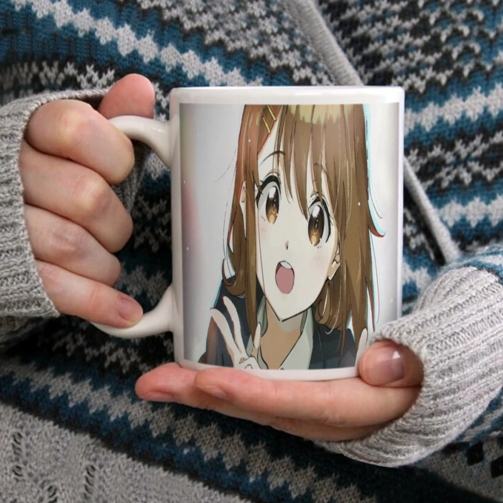 New K-ON Anime 11oz Ceramic Coffee Mug Cup Creative Gift for Birthday Xmas Milk Hot Cocoa Cup