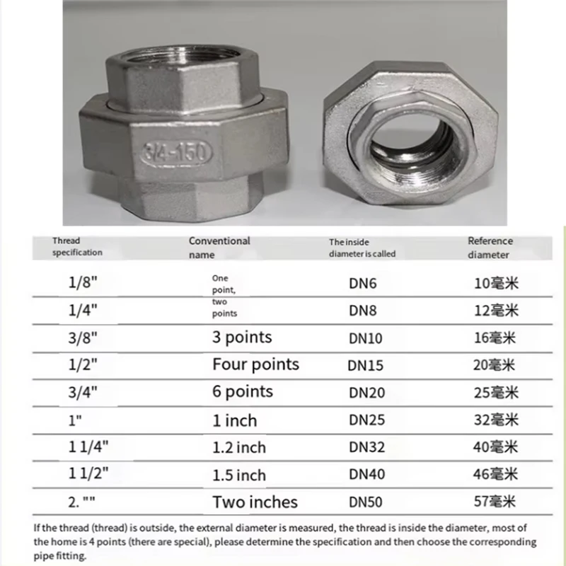 304 Stainless Steel Loose Wire Fasteners Cast Loose Joint Oil Flexible Hose Joint /DN15/20/25