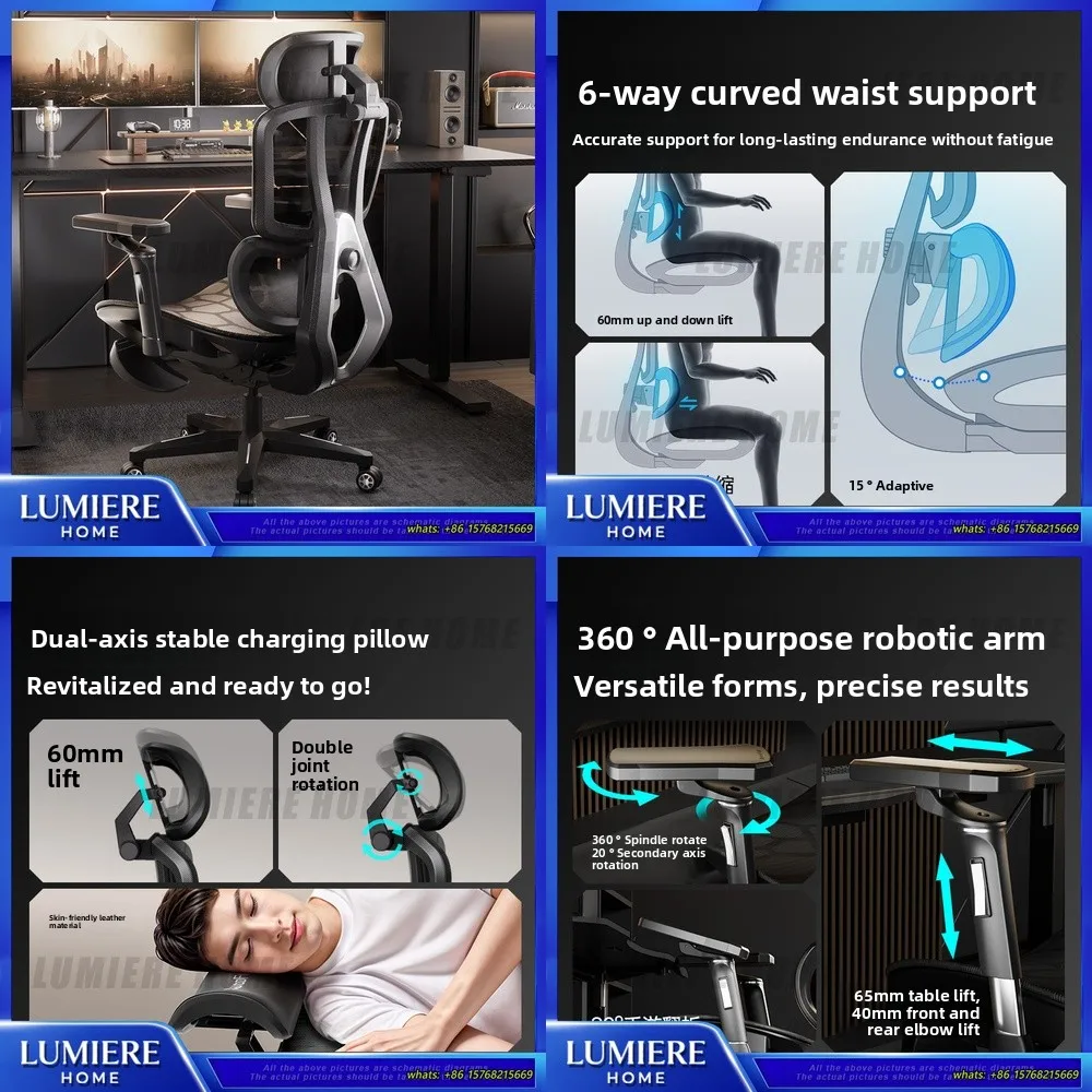 Ergonomic Office Chair for Gaming and Work Adjustable Computer Desk Chair with Lumbar Support High Back Mesh Executive Swivel