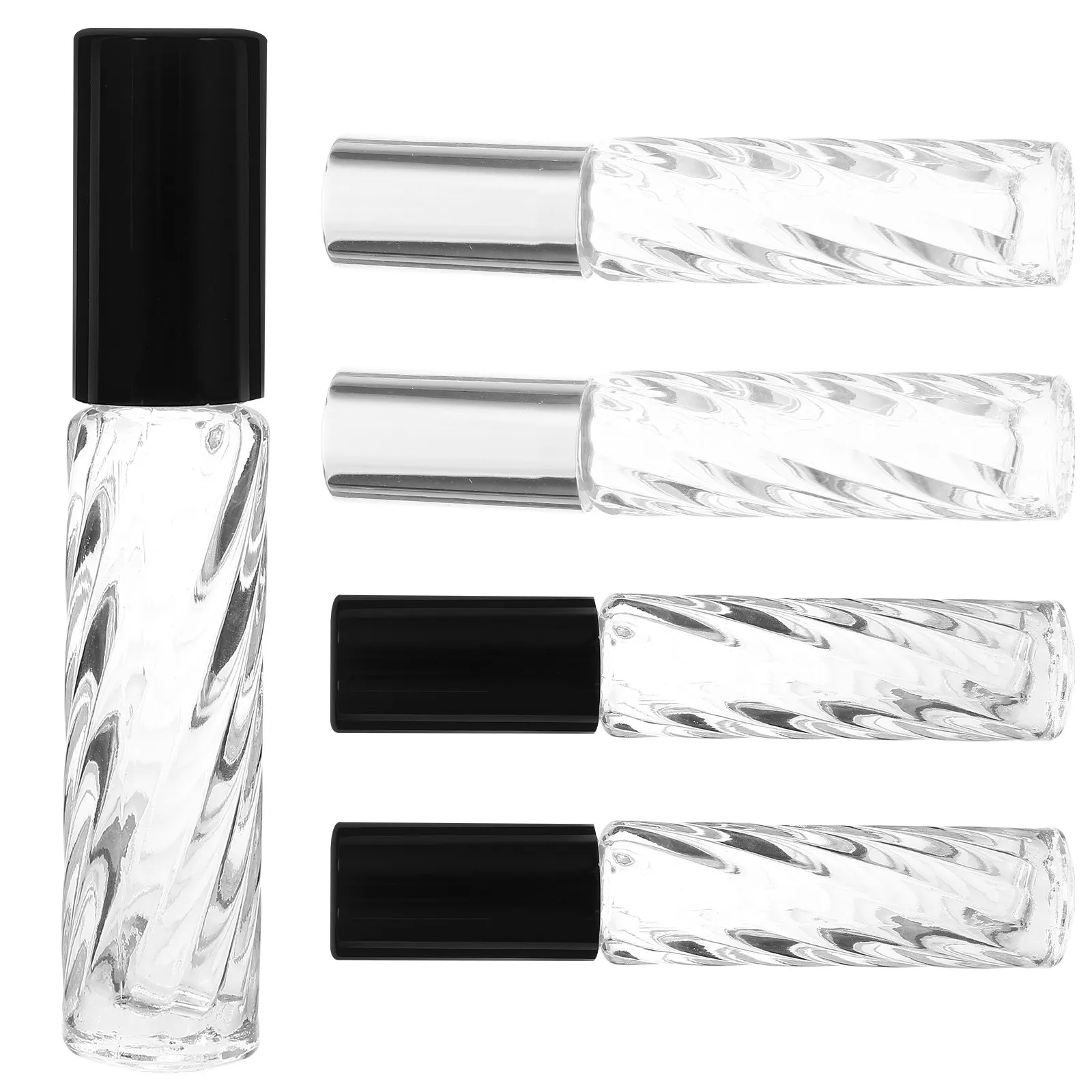 

5Pcs Essential Oil Glass Roller Bottles Portable Leak Proof Small Sub Package Bottles Travel Perfume Liquid Roller Container