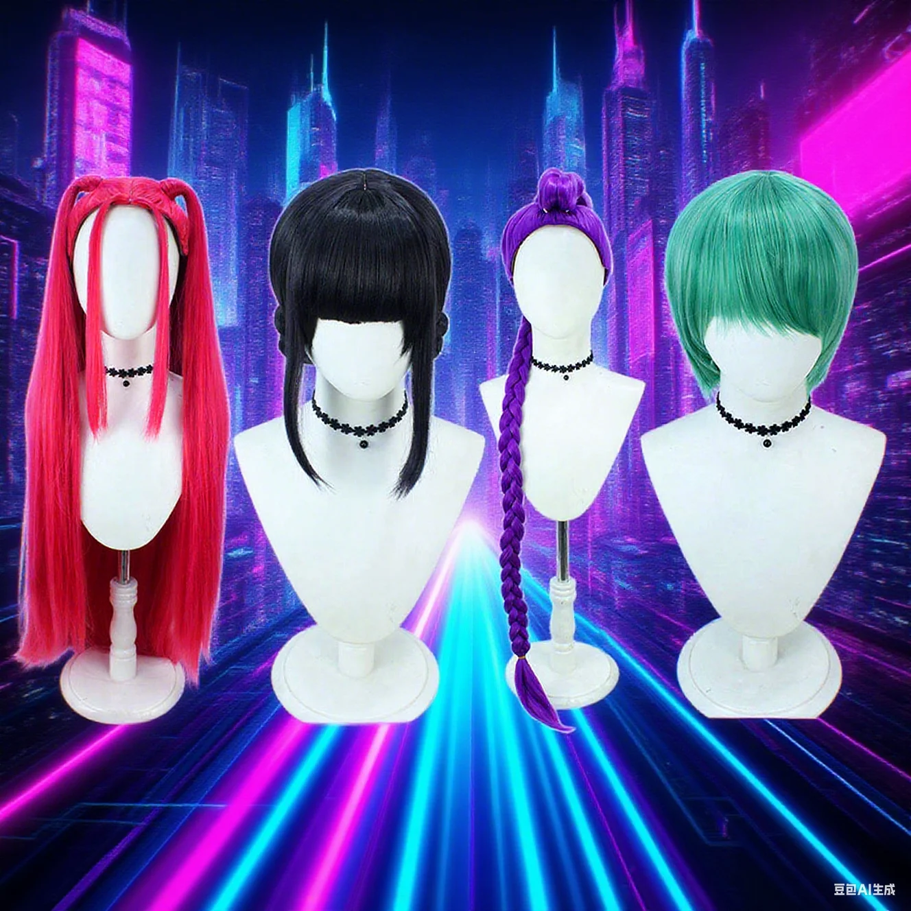 

2025 Новый парик для косплея Rumi Mira Zoey KPOP Hunters Косплей DokiDoki KPOP Huntrix Женщины Rumi Косплей Длинные волосы Сладкий крутой парик для девочек