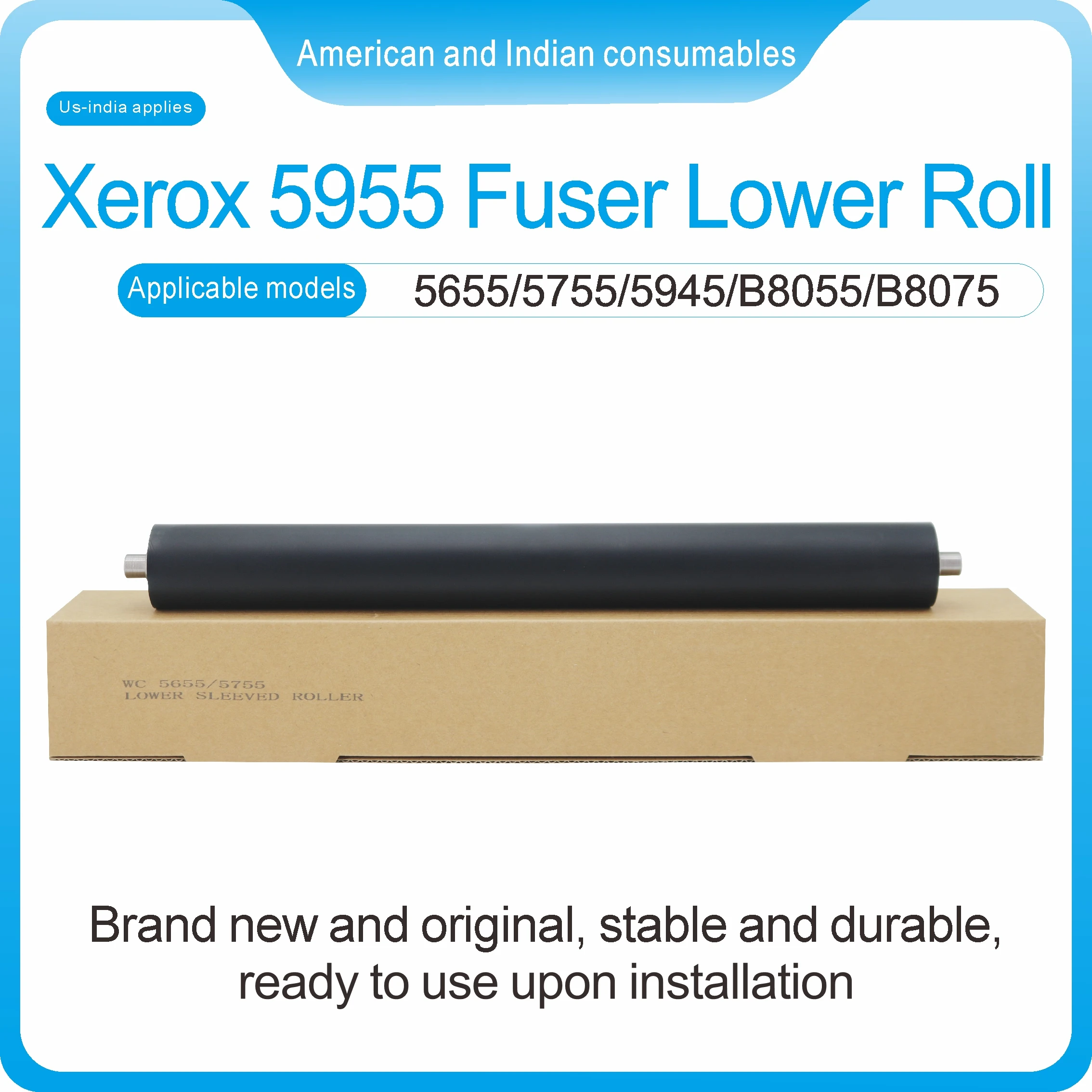 

Xerox 5955 Fuser Lower Rol Applicable models 5655/5755/5945/B8055/B8075