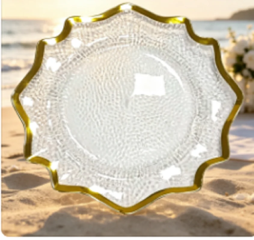 100 PCS 13-Inch Decorative Charger Plates Dinner Tableware Show Tray for Wedding Centerpieces Event Party Decoration