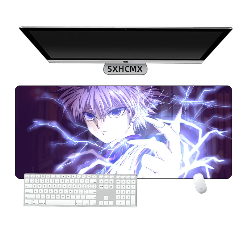 Cool Anime Hunter X Hunter Premium Rubber Keyboard Mousepad Large Non-slip Waterproof Game Professional Computer Mouse Mat