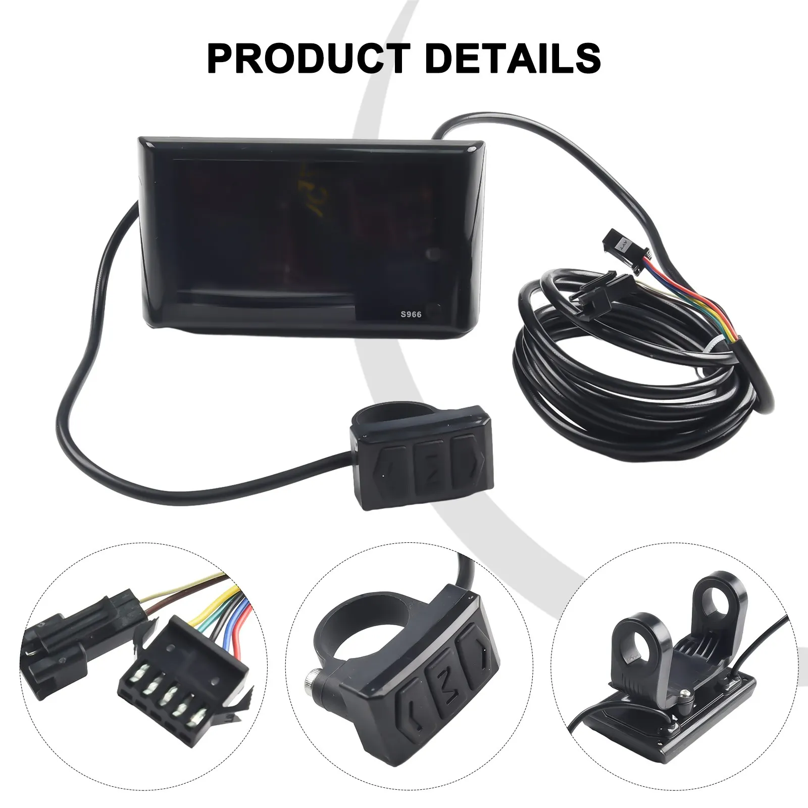 Electric Bike Display Control E bike Control Display E bicycle Electric Bicycle LCD S966 No 2 Protocol Panel 5pin