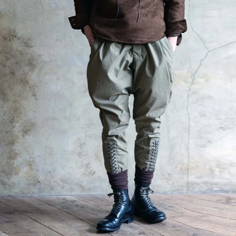 HKSH Spring Autumn New Men Tide Fashion Retro Safari Style American Pants Motorcycle Chic Ins Light Luxury England Vibe HK19291