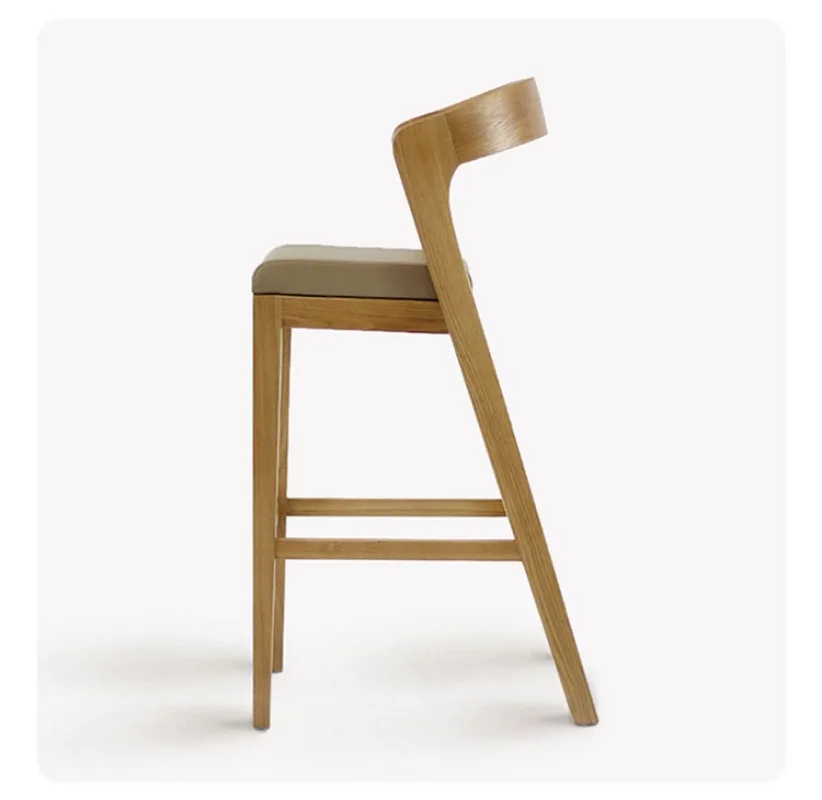 Manufacturer wholesale latest bar chair premium comfortable wooden footstool