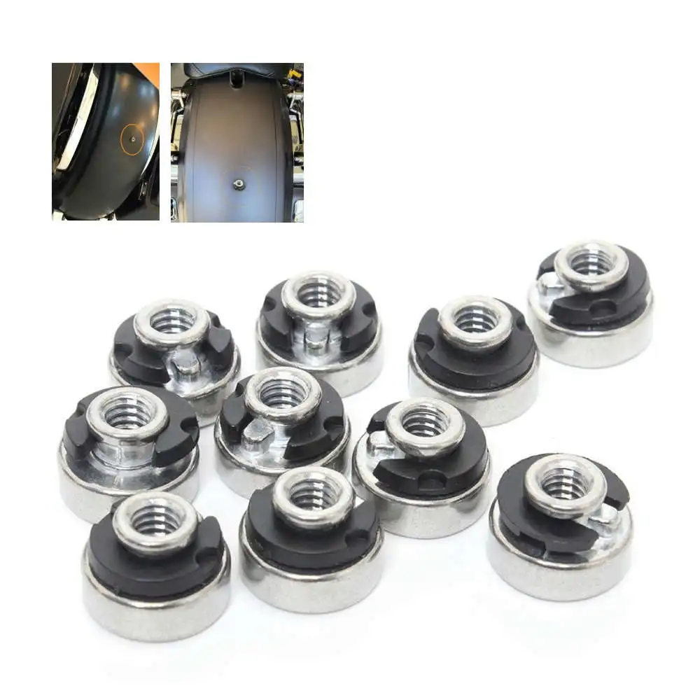 Motorcycle Metal Rear Fender Seat Nut Kit Mount Screw Nuts Bolt Cap Quick Release For Harley Sportster 883 Touring Dyna Softail