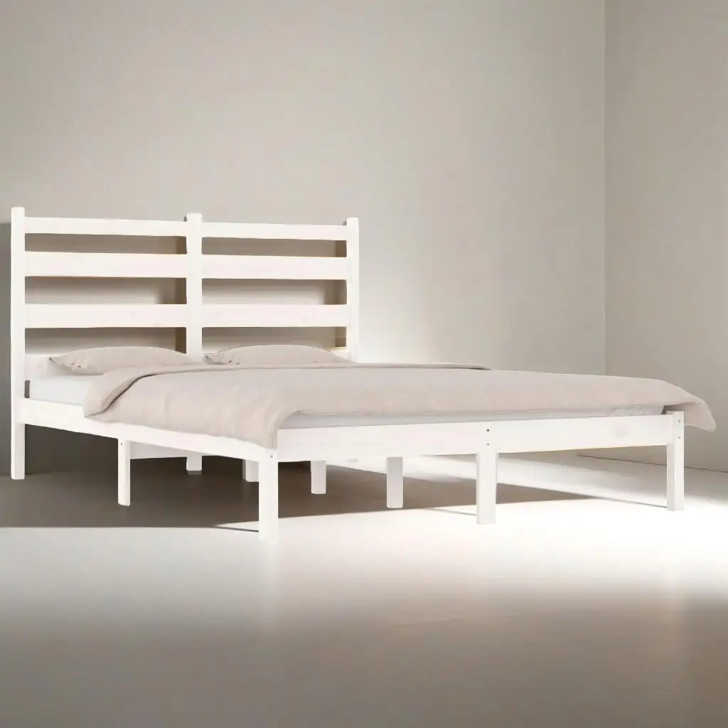 Solid Wood Bed Frame 140x200 cm - Mattress Not Included - Stylish & Durable Design