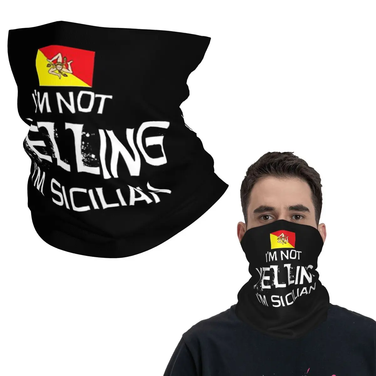 

Sicily Trinacria, Италия, сицилийский флаг, бандана, гетры, маска с принтом, шарф, теплая Балаклава, унисекс, для взрослых, зима