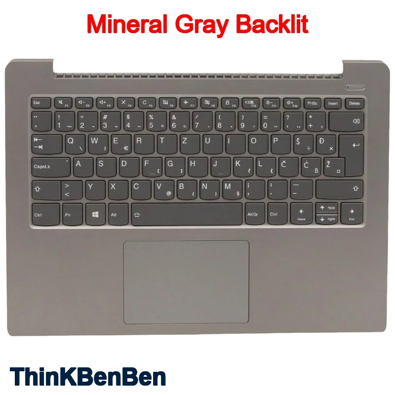 Mineral Gray Upper Case Palmrest Shell Cover Backlit Keyboard For Lenovo Ideapad 330S 14 14IKB 14AST 5CB0R57321 5CB0R57340