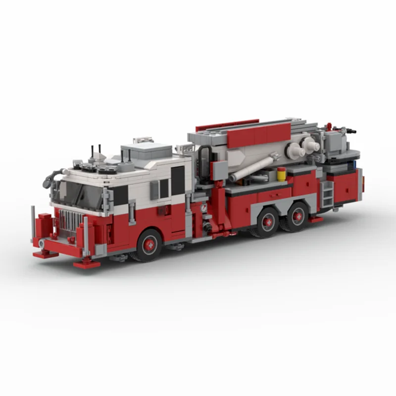 Moc Bouwstenen Brandweer New York Modelbouw Technologie Modulair Brandbestrijdingsvoertuig Blok DIY Speelgoed Vakantiecadeaus