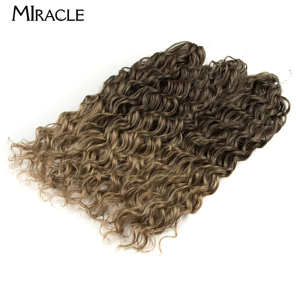 MIRACLE Afro Curls Hair Extensions 20‘’ Twist  Crochet Hair Braids Hook Synthetic Fake Hair Water Wave Braiding Hair for Women