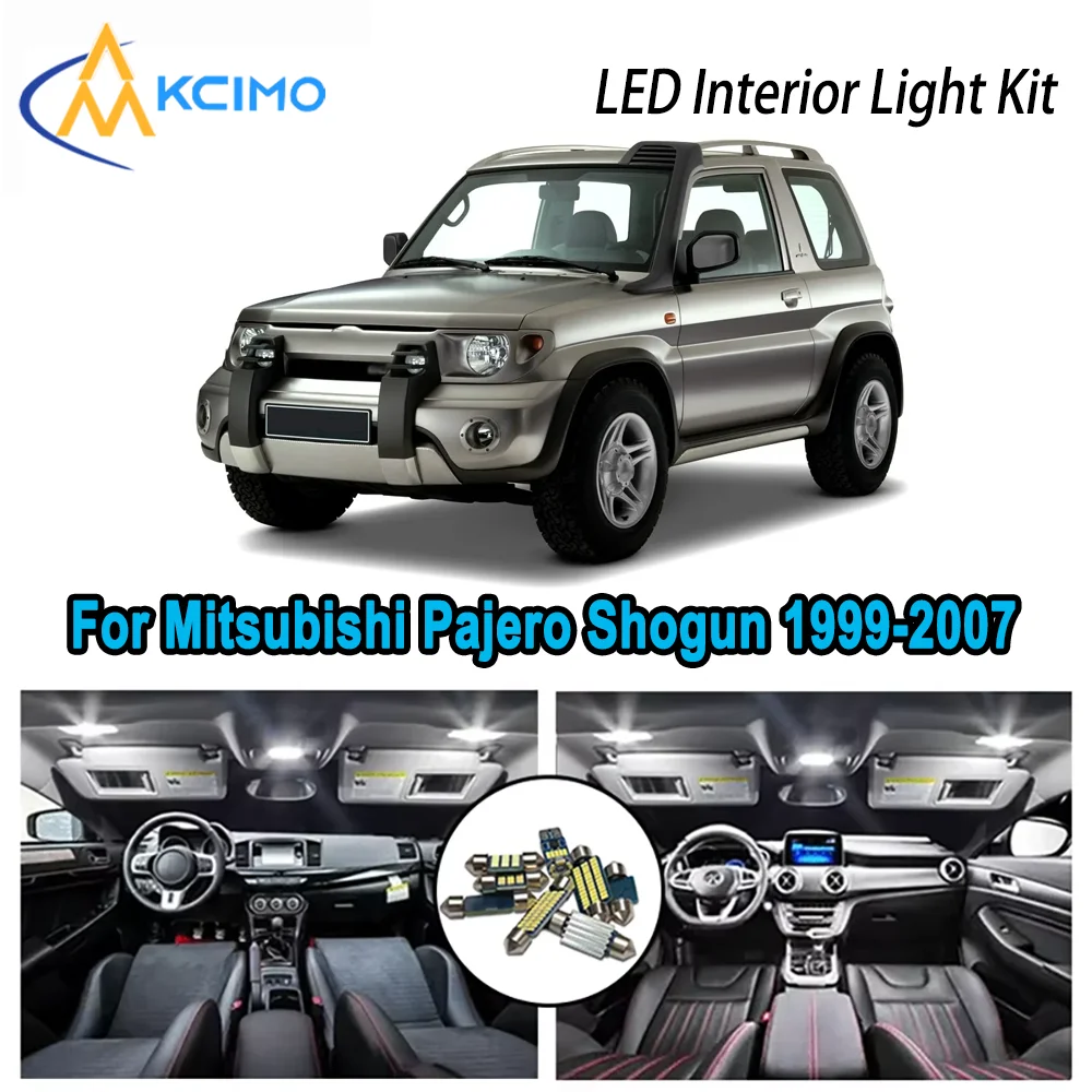 

LED Interior Kit for Mitsubishi Pajero Shogun Montero io Pinin TR4 1999-2007 Premium Error-Free Dome Map Trunk Automotive Lamps