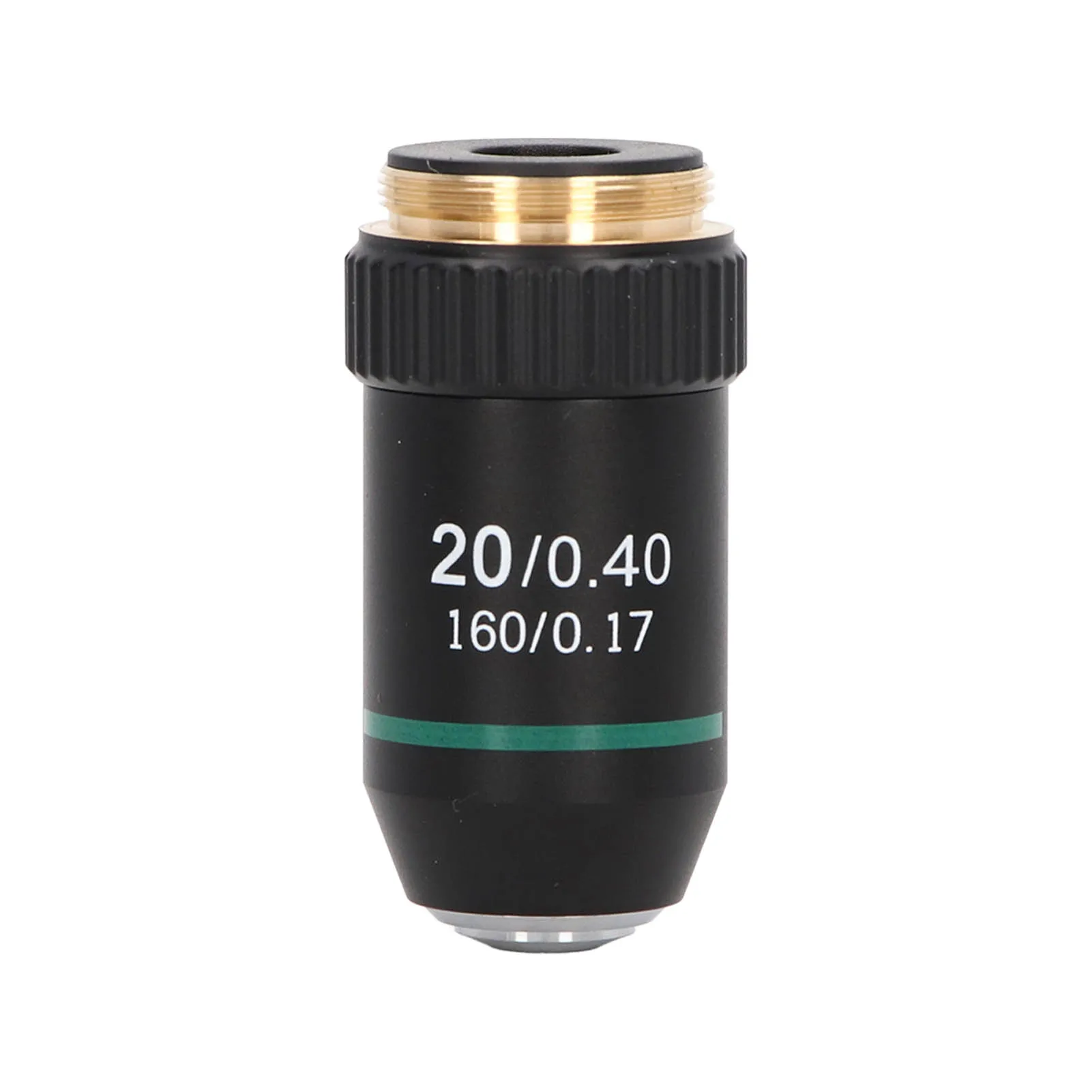 عدسة المجهر الهدف اللوني النحاس مطلي 20X المجهر الهدف عدسة واجهة 20.2 مللي متر مجهر لوني Ob