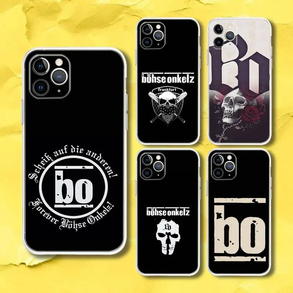 

B-Bohse O-Onkelz Band Phone Case For iPhone 17,16,15,11,12,14,13 Pro Max Plus Mini X,XS,XR,7,16E Air Transparent Cover Fundas