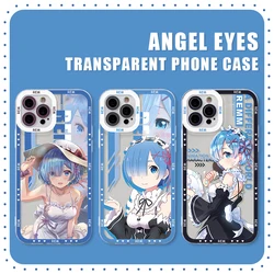 Re Life Rem Phone Case for iPhone 16 15 14 Plus 13 12 Mini 11 Pro Max X Xs XR 7 8 Border Print Transparent Soft Cover