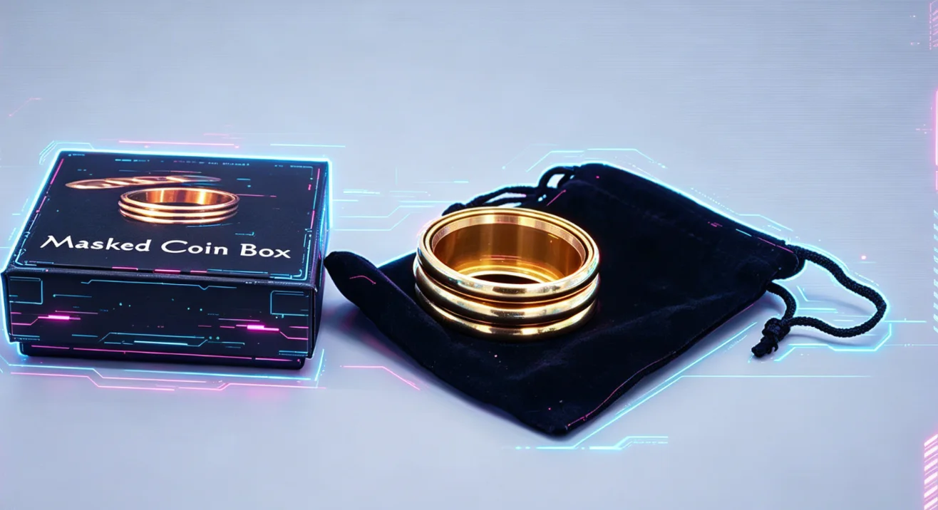 Coin Drum Box Coin Appear Magia Masked Coin Box Magic Tricks  Magician Close Up Illusions Gimmick Props Mentalism Produce Magica