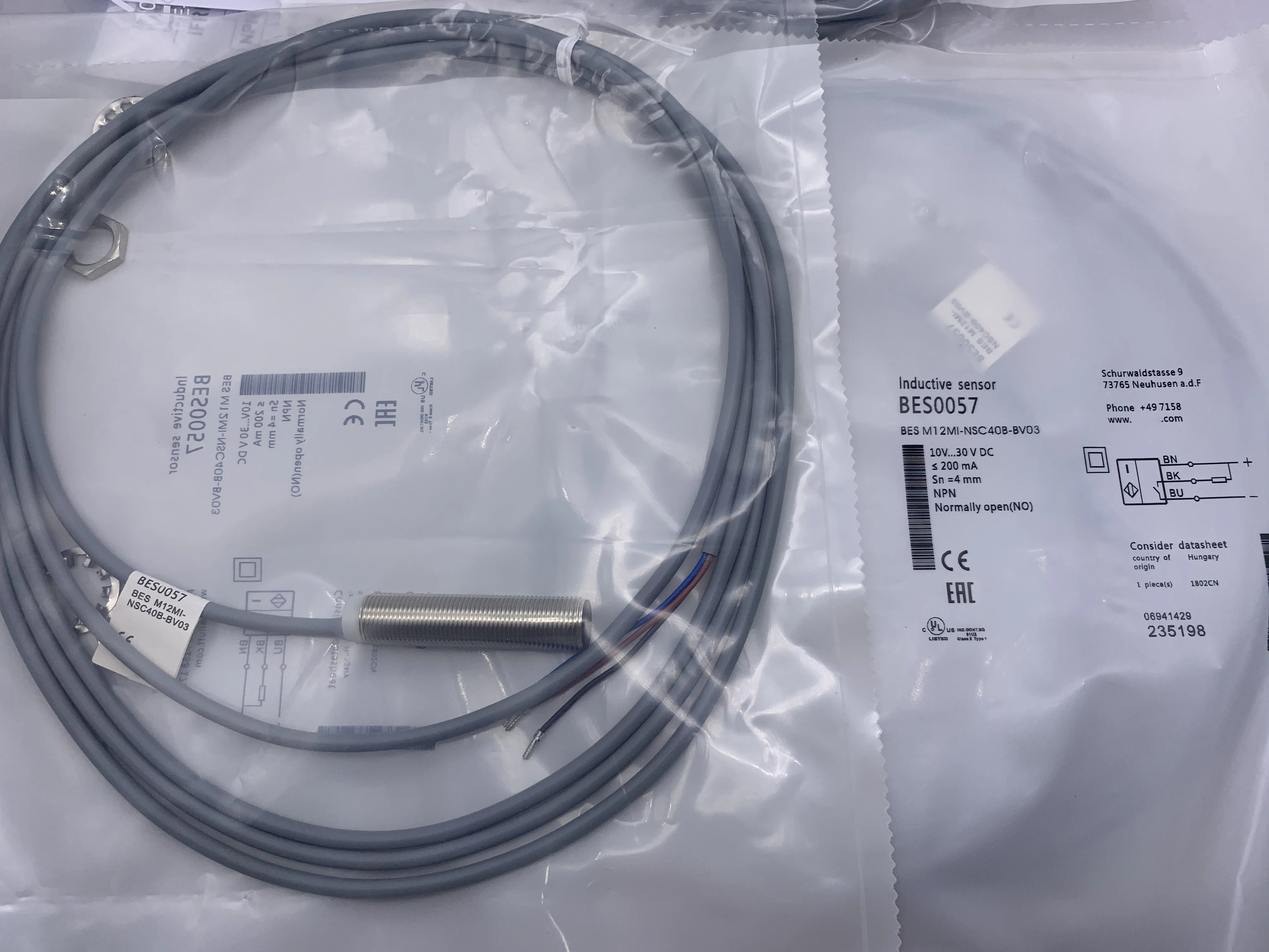 In Stock New Proximity Switch Sensor BES M12MI-NOC40B-BP03 High Quality Seller One-year Warranty