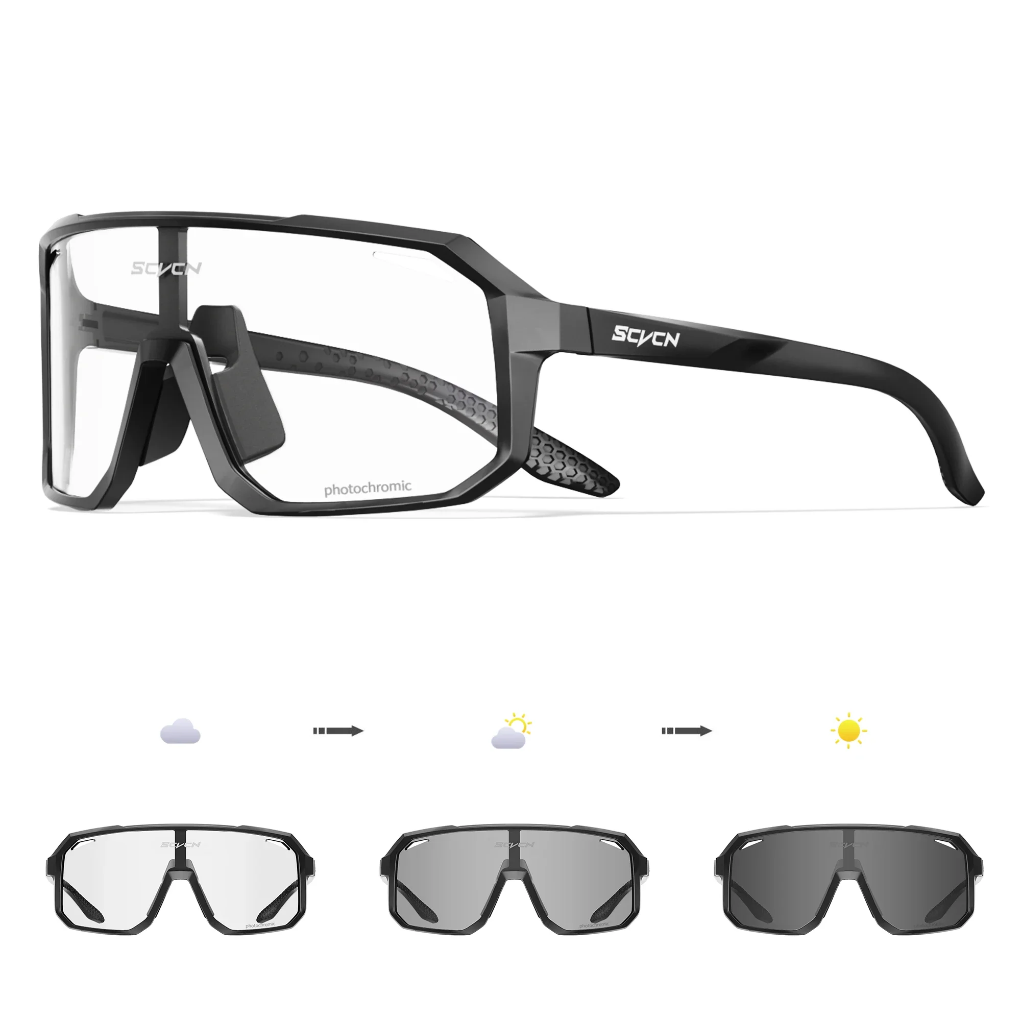 AliExpress SCVCN Photochromic Cycling Sunglasses UV400 Woman Bicycle Driving Protective Glasses Men MTB Bike Sports Cycling Glasses Goggles