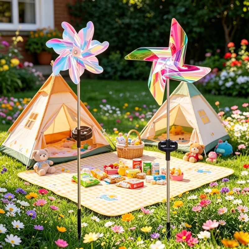 

4/7 Rotating Blade Solar LED Waterproof Outdoor Garden Nail Light, Lawn and Courtyard Garden Lawn Yard Patio Decoration