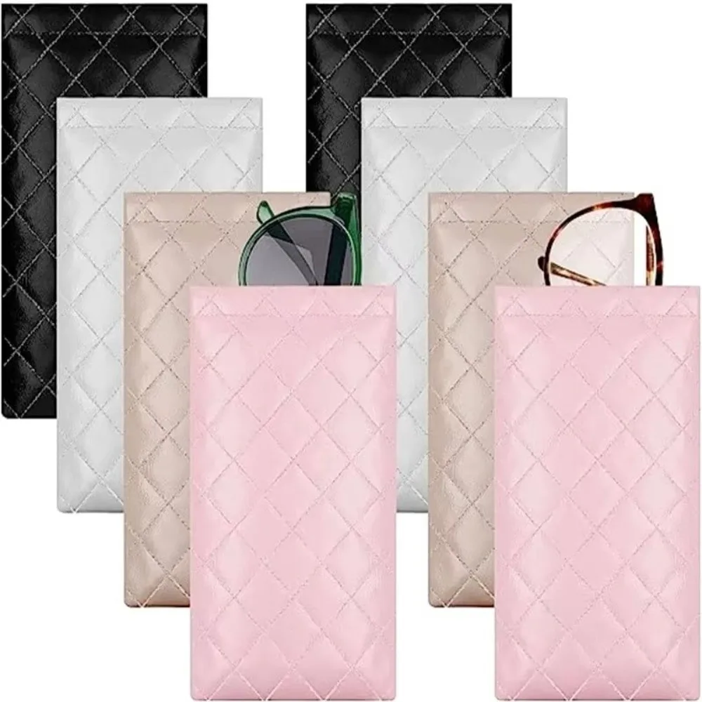 Single/Double-layer Sunglasses Storage Bag PU Leather Waterproof Sunglasses Case High-end Glasses Bag