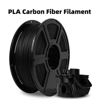 Carbon Fiber Filament,1.75mm Carbon Fiber Pla, High-Accuracy +/- 0.02mm Carbon Black Pla Filament for Most 3D Printers,1KG/250G