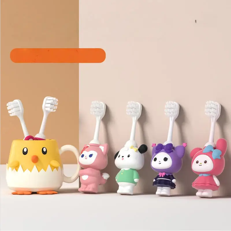 Kids Cartoon Animal Toothbrushes Soft Bristle Baby Training Manual Toothbrushes Toddler Dental Care Gum Protection 1-6 Years