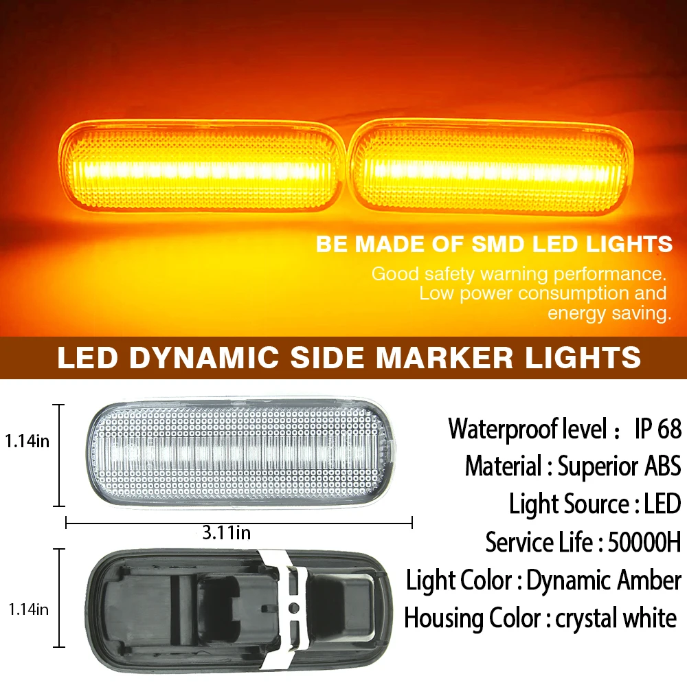 

Car Styling 12V Led Dynamic Side Mirror Blinkers Turn Signal Lights For Citroen C4 I Coupe Hatchback Phase I