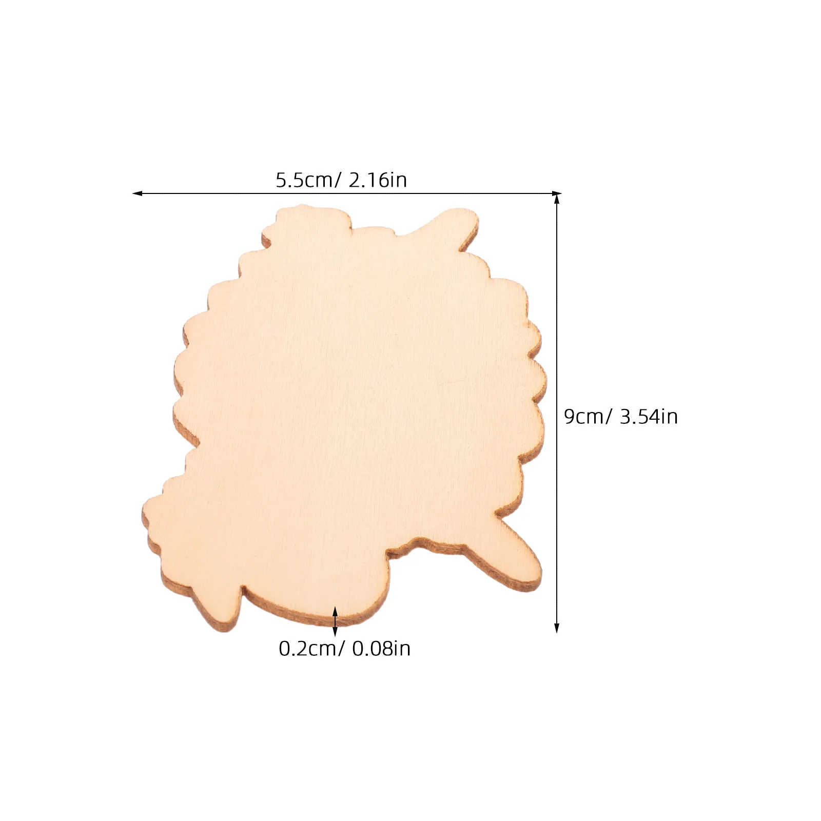 50Pcs Unpainted Wood Animal Shapes Sheep Cutouts Wooden Blank Ornaments for DIY Crafts Painting Birthday Party Wedding Holiday