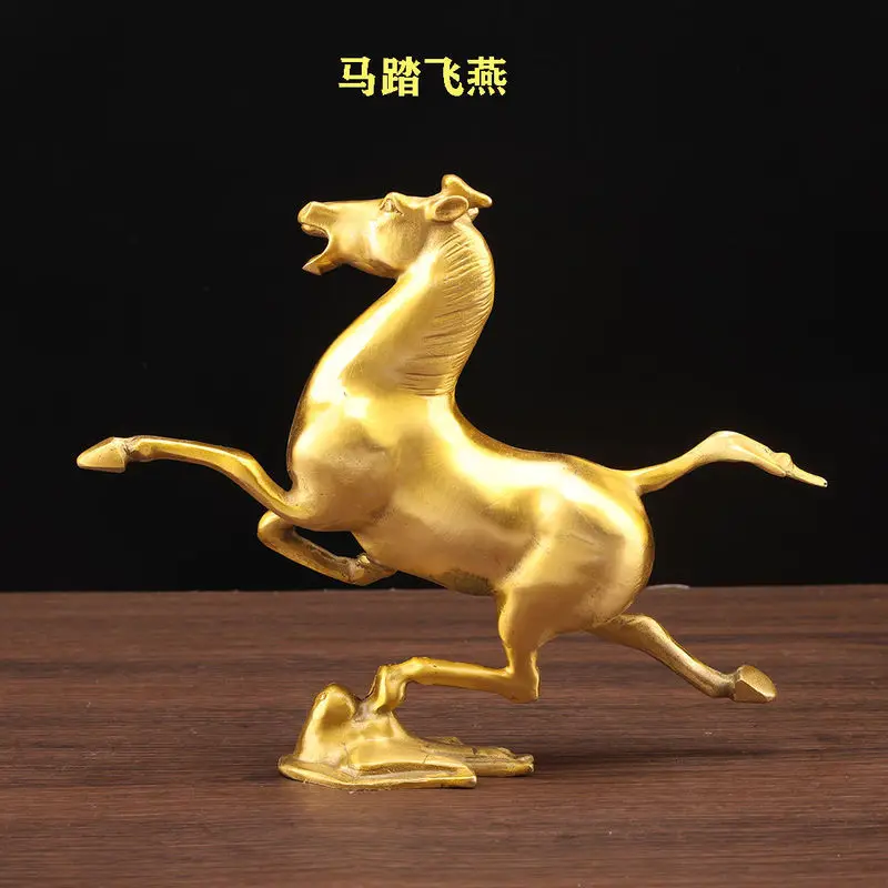 figurine, zodiac , bronze horse with flying swallow, decorative piece symbolizing success